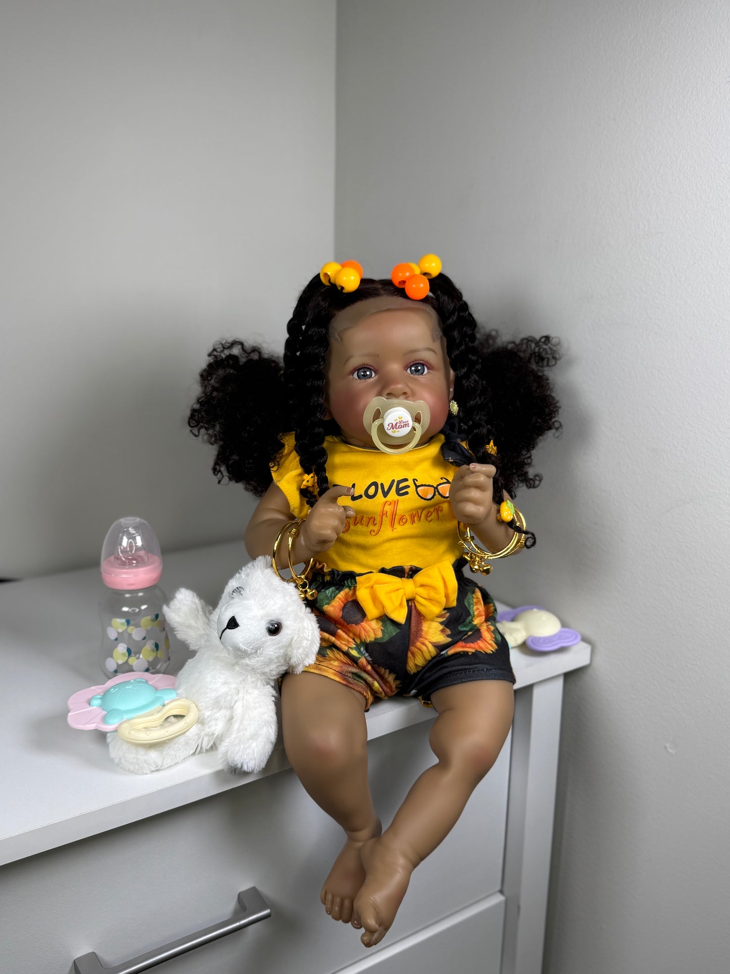 Mini Mane Collection🎀 – Human Hair Glueless Wigs for Reborn Dolls