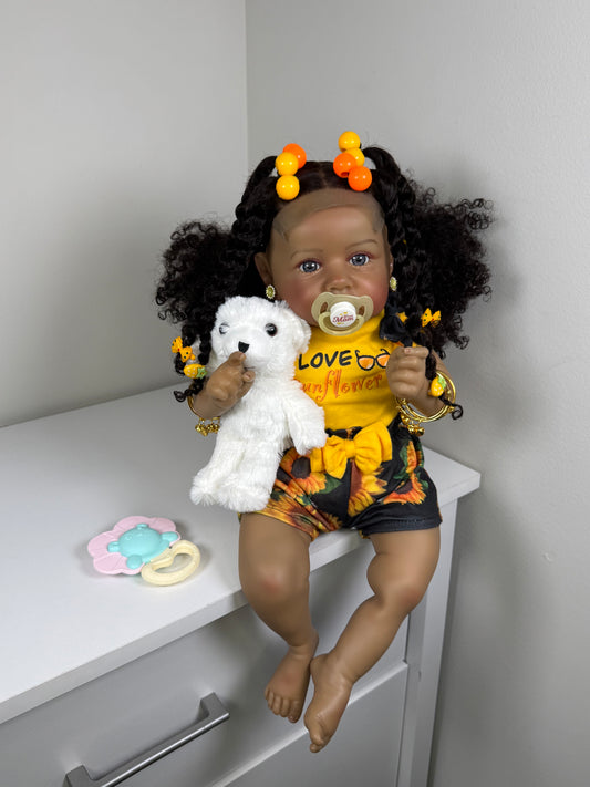 Mini Mane Collection🎀 – Human Hair Glueless Wigs for Reborn Dolls