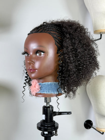 Curly half-down glueless wig – The Island Girl by Wigs by Shanai.
