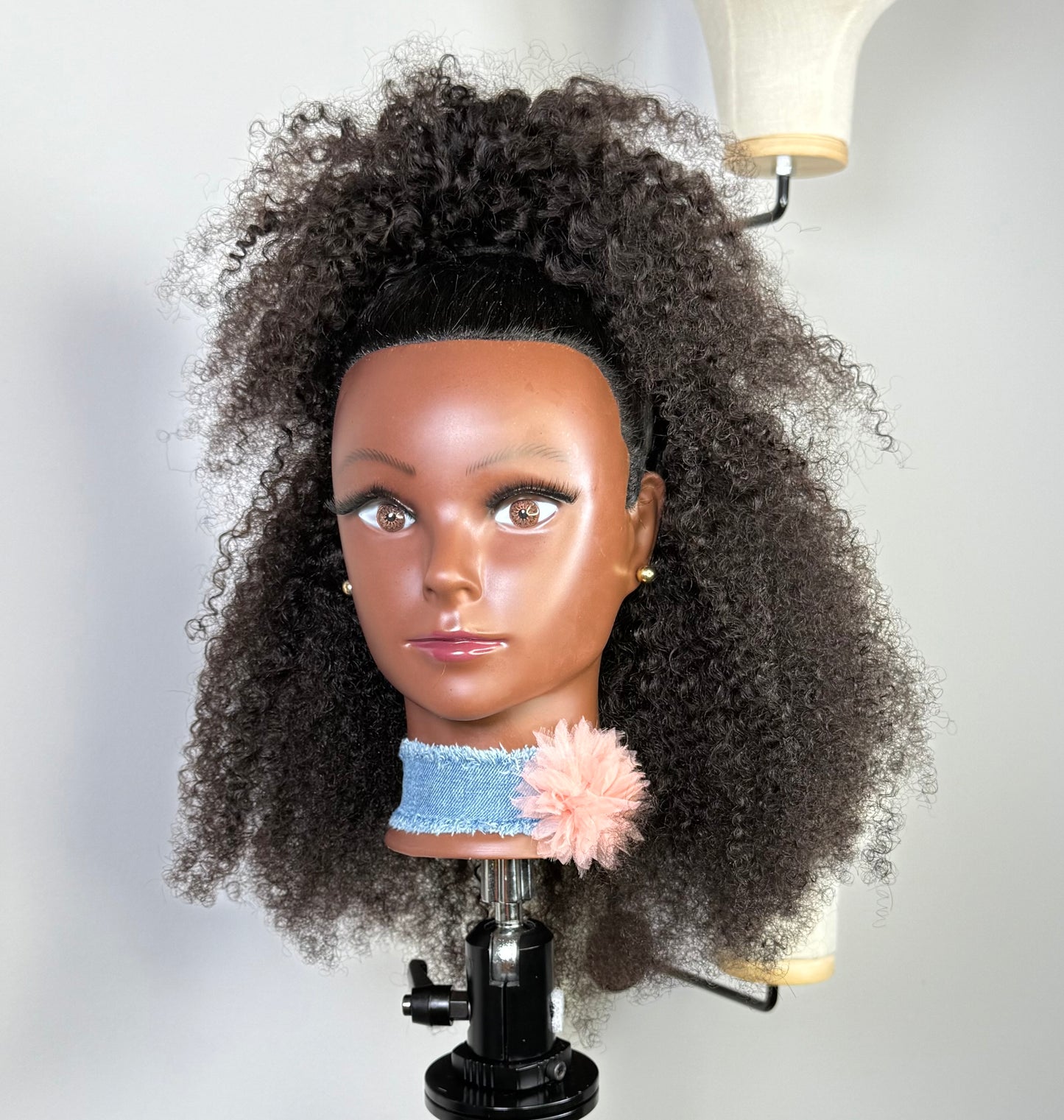 Curly half-down glueless wig – The Island Girl by Wigs by Shanai.