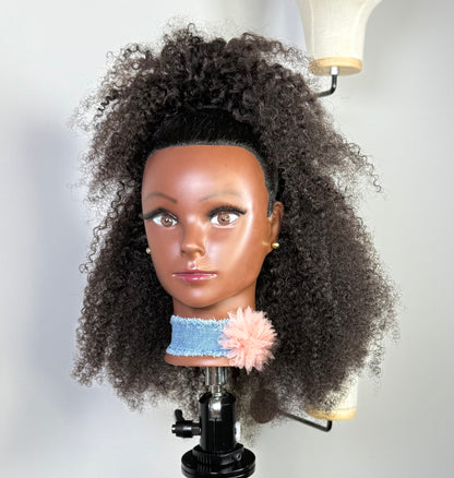 Curly half-down glueless wig – The Island Girl by Wigs by Shanai.