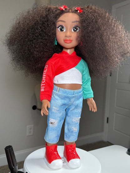 Mini Manes🎀-Big Style for Little Dolls (18 INCH DOLL WIGS).
