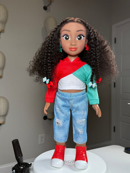 Mini Manes🎀-Big Style for Little Dolls (18 INCH DOLL WIGS).
