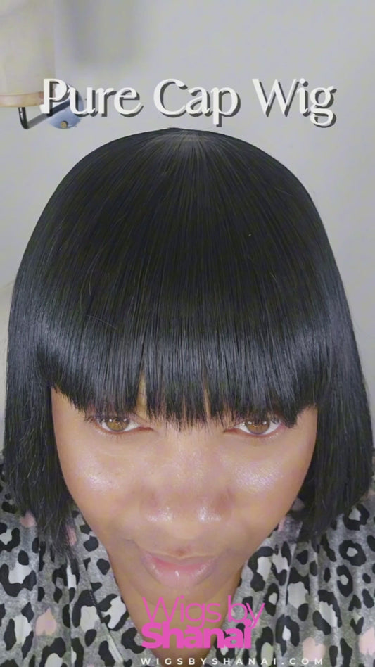 Jet Luxe – No Lace Pure Cap Wig | Glueless, Beginner-Friendly Bob