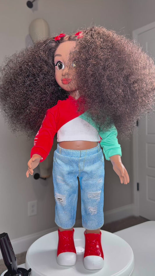 Mini Manes🎀-Big Style for Little Dolls (18 INCH DOLL WIGS).