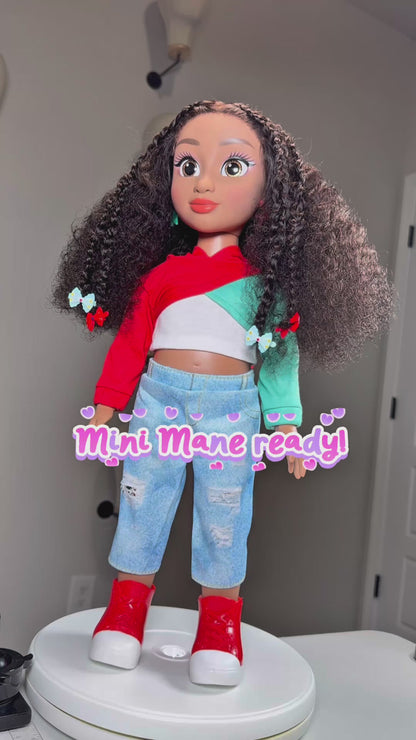 Mini Manes🎀-Big Style for Little Dolls (18 INCH DOLL WIGS).