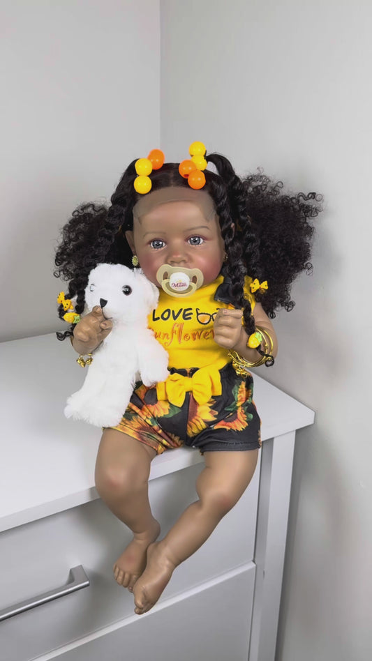 Mini Mane Collection🎀 – Human Hair Glueless Wigs for Reborn Dolls