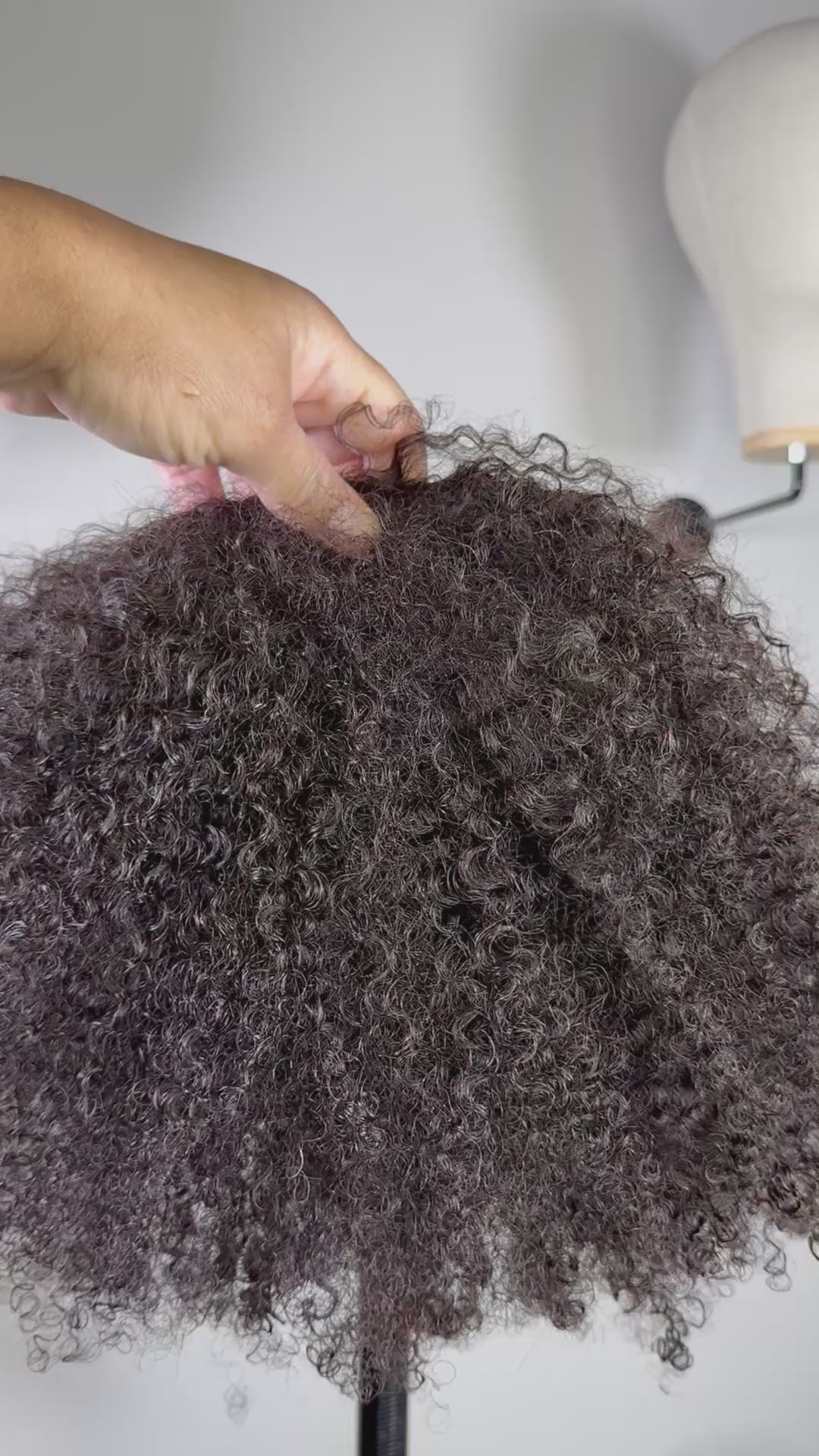 Curly half-down glueless wig – The Island Girl by Wigs by Shanai.