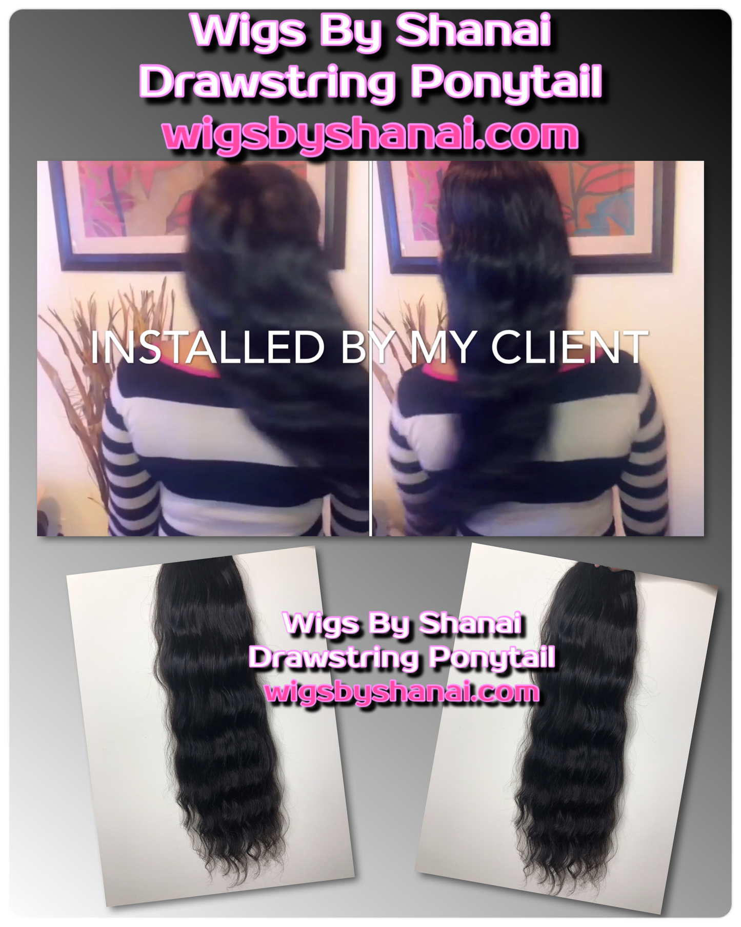 BODY WAVE/NATURAL WAVE DRAWSTRING PONYTAIL