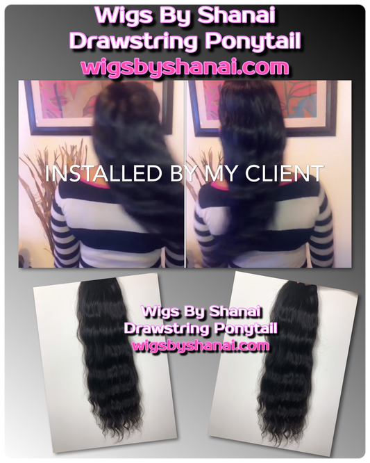 BODY WAVE/NATURAL WAVE DRAWSTRING PONYTAIL