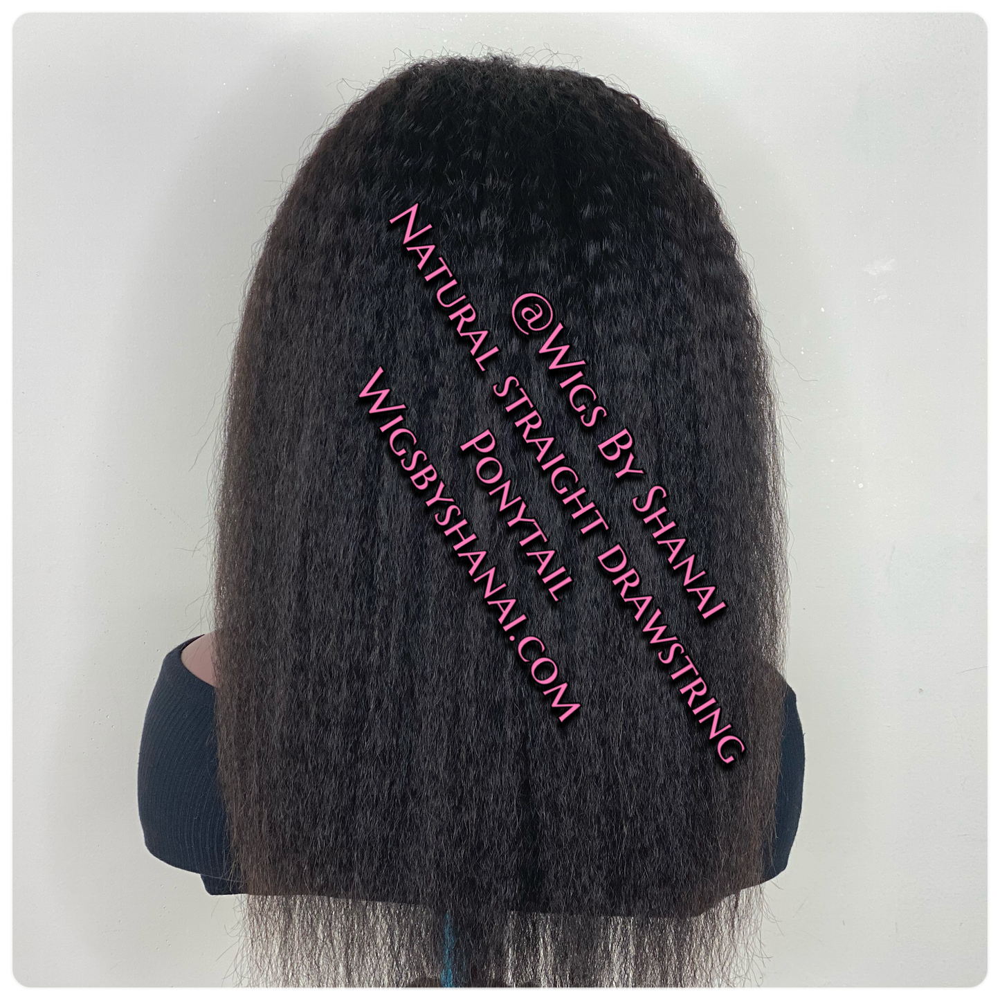 NATURAL STRAIGHT DRAWSTRING PONYTAIL